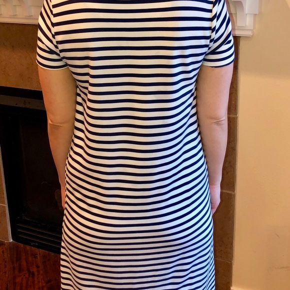 White and blue striped dress - Picture 4 of 4